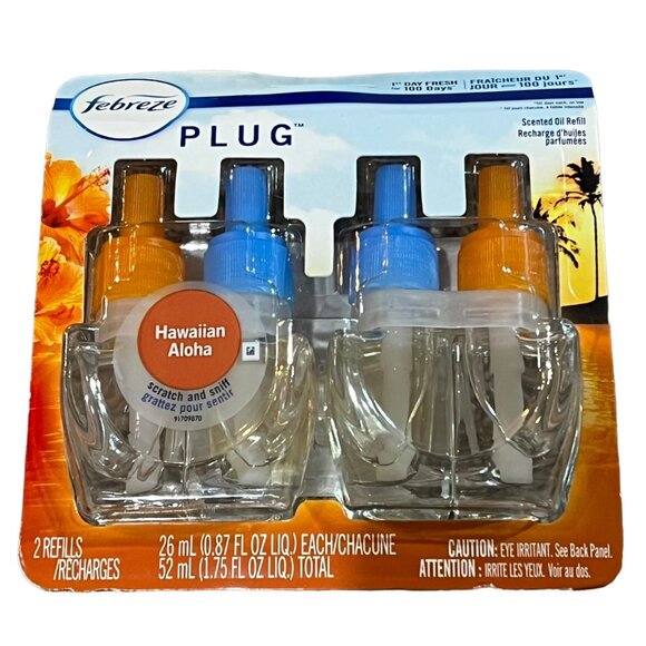 Febreze Plug Hawaiian Aloha 2 Refills Set New - Picture 1 of 2